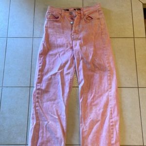 Light pink, distressed jeans